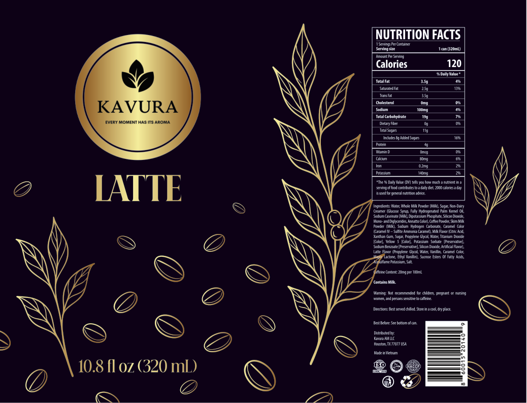 Kavura Latte label design